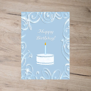 Happy Birthday Flat Greeting Card