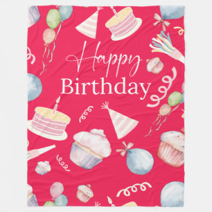 Happy Birthday Fleece Blanket