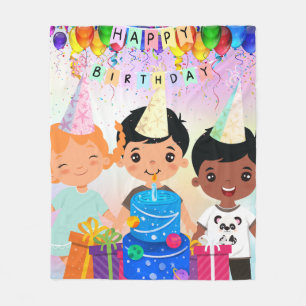 Happy Birthday Fleece Blanket