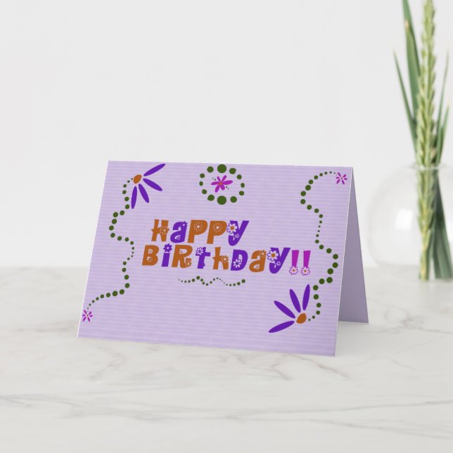 Happy Birthday Floral Card (Front)