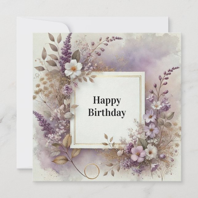 happy birthday floral card (Front)