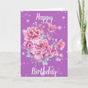Happy Birthday Floral Card
