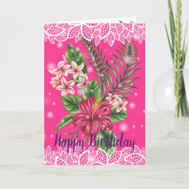 Happy Birthday Floral Card (Front)