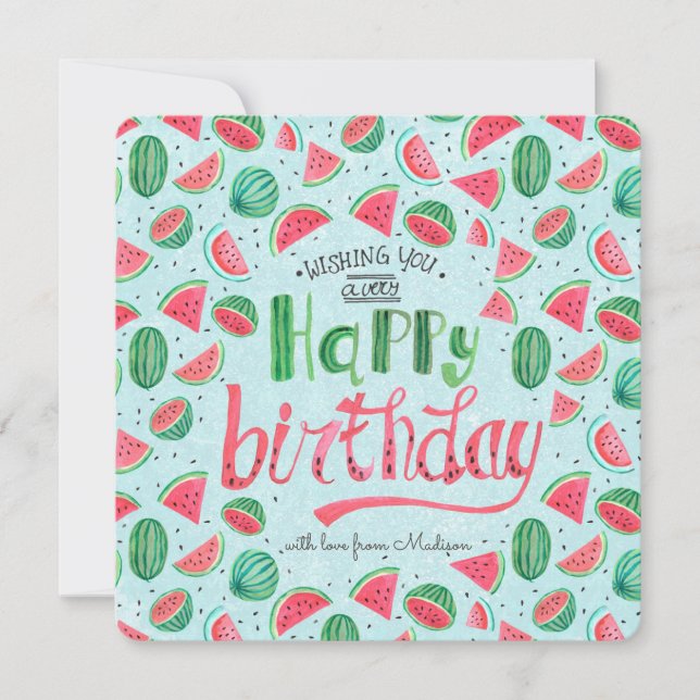 Happy Birthday Floral Flowers | Greeting card (Front)