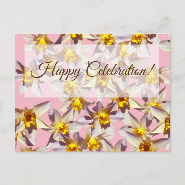 Happy Birthday Floral Postcard (Front)