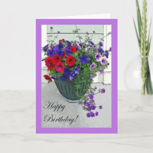 Happy Birthday Flower Arrangement, Card