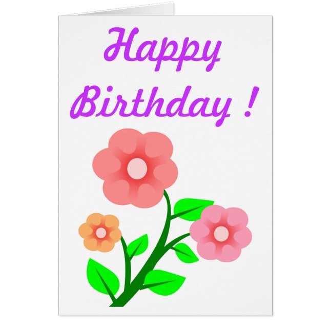 "HAPPY BIRTHDAY" FLOWER BOUQUET (Front)