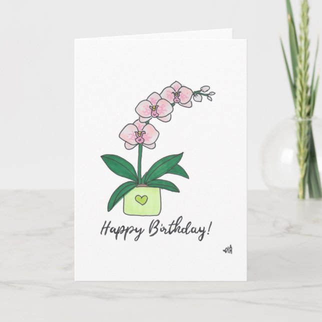Happy Birthday Flowers 3 Card (Front)