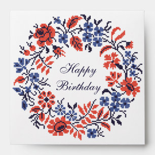 Happy Birthday Flowers cycle Envelopes
