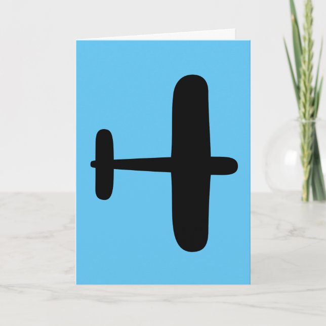 HAPPY BIRTHDAY FLYBOY AIRPLANE GREETING CARDS (Front)