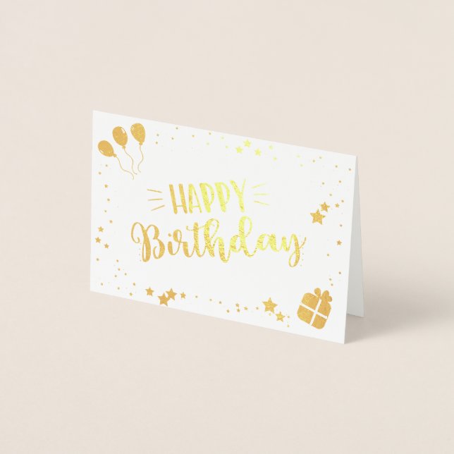 Happy Birthday Foil Card (Front)