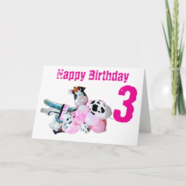 Happy Birthday Folded Greeting Card (Front)