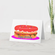 Happy Birthday Folded Greeting Card