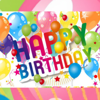 Happy Birthday Folded Greeting Card