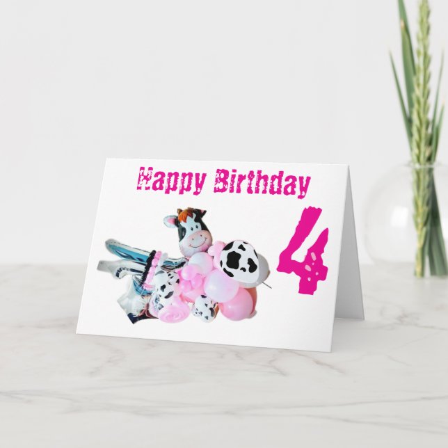 Happy Birthday Folded Greeting Card (Front)