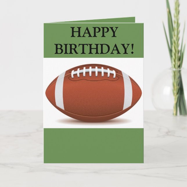 Happy Birthday Football Card (Front)