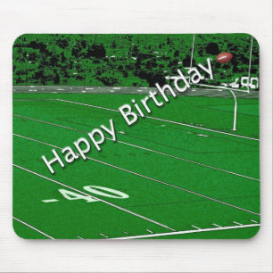 Happy Birthday Football Fanatic Mouse Mat