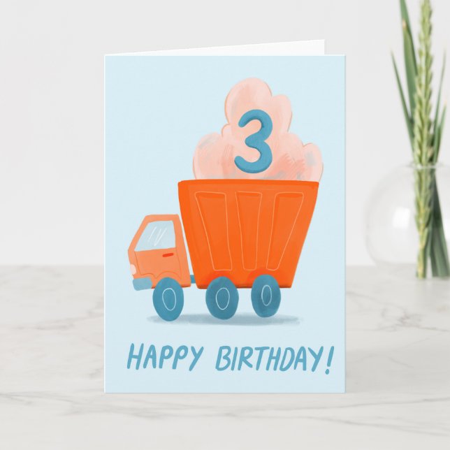 Happy Birthday for 3 Year Old Card (Front)