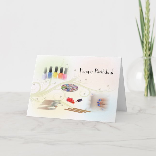 Happy Birthday for a Manicurist Card (Front)