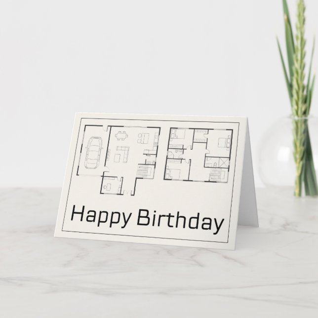 Happy Birthday for Architect, Architecture Thank You Card (Front)