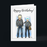 Happy Birthday for Biker Grandparents Card<br><div class="desc">A special card for the grandparents who ride motorcycles,  are interested in everything,  and bring the kids very creative presents from their rides. You can change the text.</div>