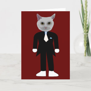 HAPPY BIRTHDAY FOR CAT GUY HIM GREETING CARDS