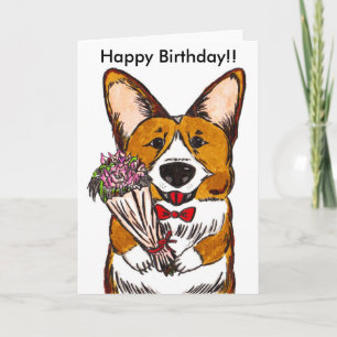 Happy Birthday for Corgi Lovers Card