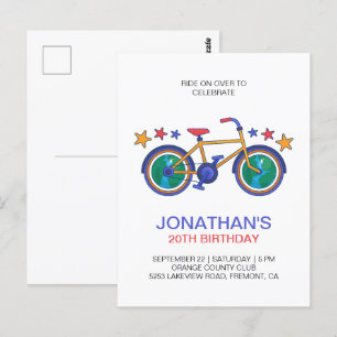 Happy Birthday For Cyclist Customise Postcard