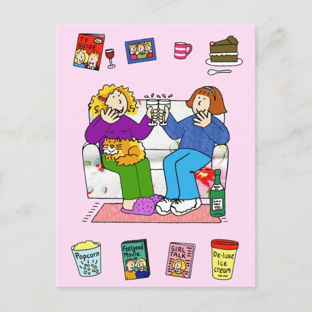Happy Birthday for Female Friend Postcard (Front)