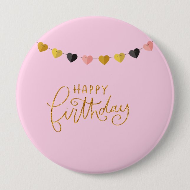 Happy Birthday for Her 10 Cm Round Badge (Front)