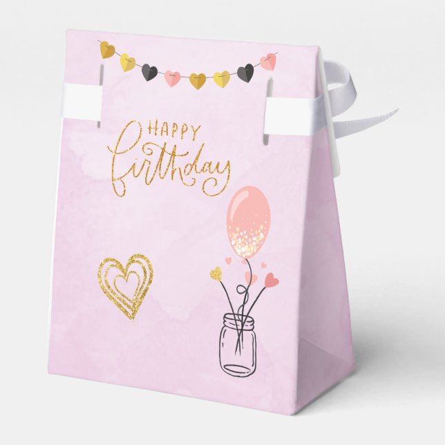 Happy Birthday for Her Favour Box (Back Side)
