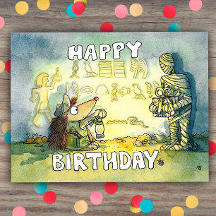 Happy Birthday for History nerds by Nicole Janes Holiday Postcard
