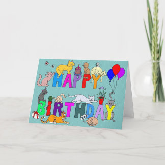 Happy Birthday for the Cat Lover Card