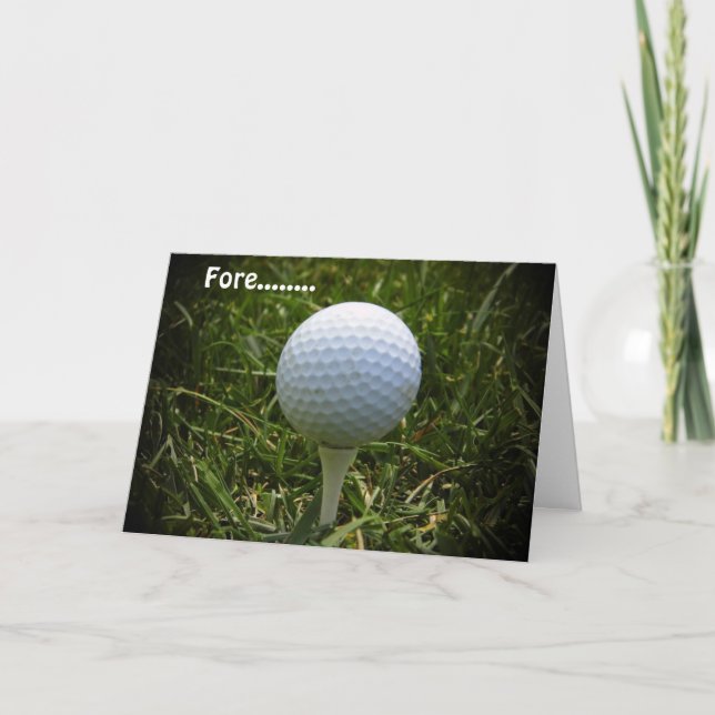 Happy Birthday For The Golfer! Card (Front)