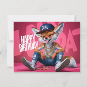 Happy Birthday Fox Poscards 07 Postcard