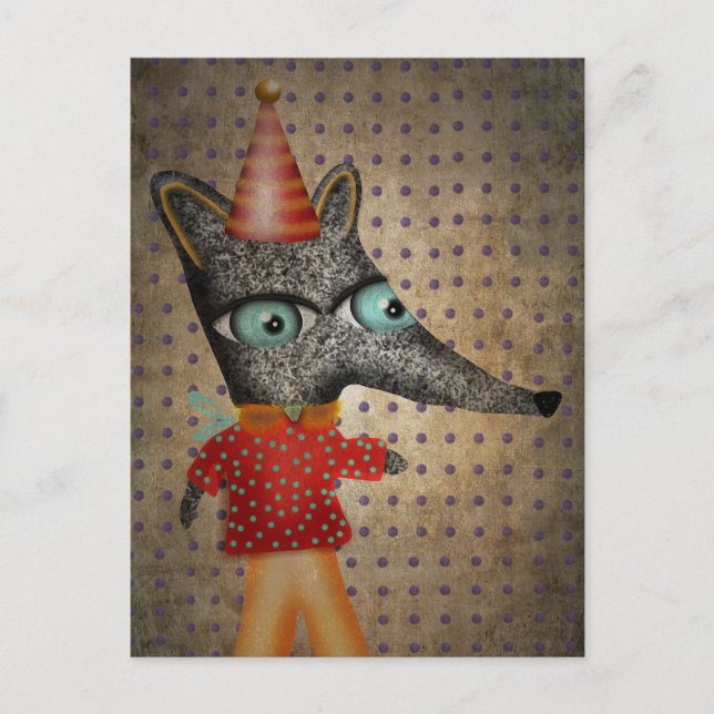 Happy Birthday Fox Postcard (Front)