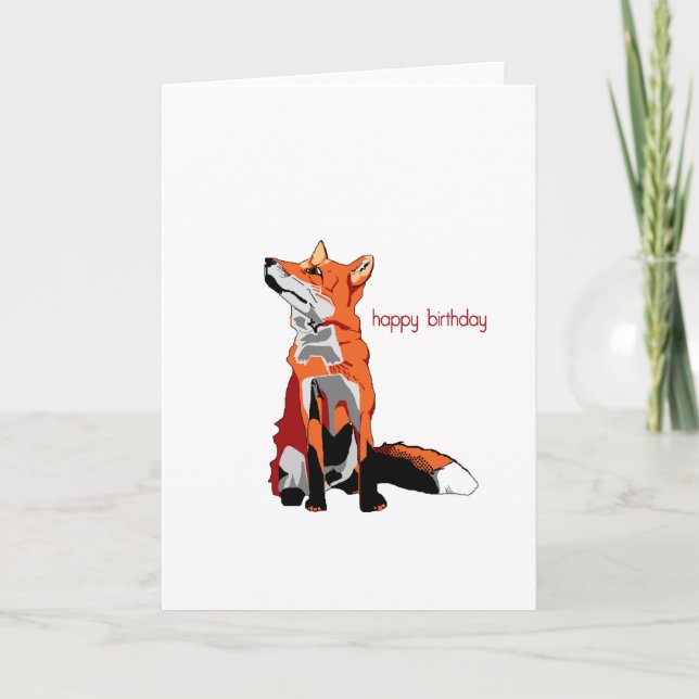 Happy birthday Foxy Card (Front)