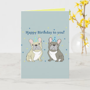 Happy birthday French, bulldog Card