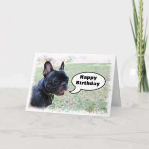 Happy Birthday French Bulldog Card