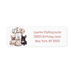 Happy Birthday French Bulldogs Party Hats