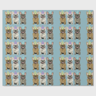Happy Birthday! French Bulldogs Wrapping Paper