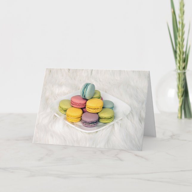 Happy Birthday French Macarons Card (Front)