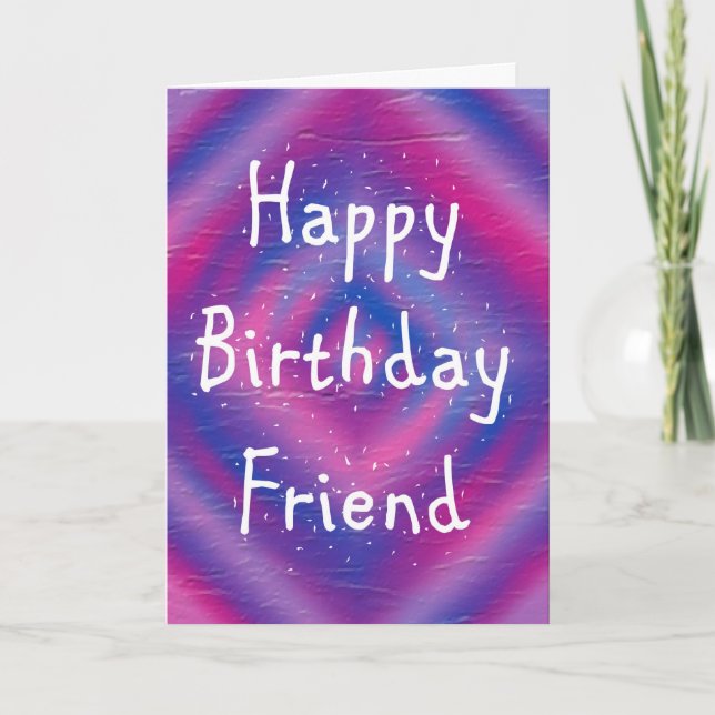 Happy Birthday Friend Card (Front)