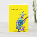 Happy Birthday Friend Card<br><div class="desc">Nothing says "Happy Birthday" like the song. Unfortunately, sometimes we cannot physically be with the Birthday Person to play an song on our guitar for them. This card doesn't play any current music, but it features a guy playing guitar on the front which is the next best thing. And receives...</div>