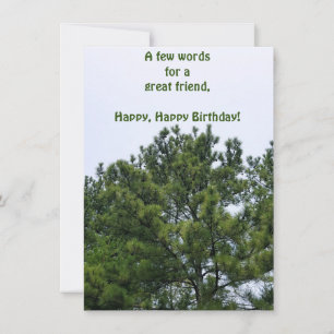Happy Birthday Friend Flat Greeting Card
