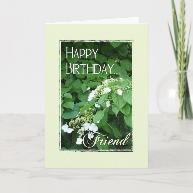 Happy Birthday Friend-Flowers Card (Front)