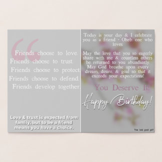 Happy Birthday Friend! Foil Card