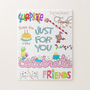 Happy Birthday Friends Family Jigsaw Puzzle