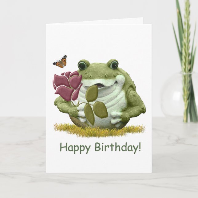 Happy Birthday Frog Card (Front)