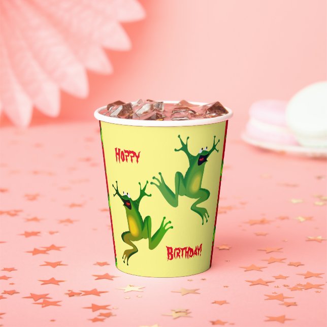 Happy Birthday Frog Paper Cups (Insitu)